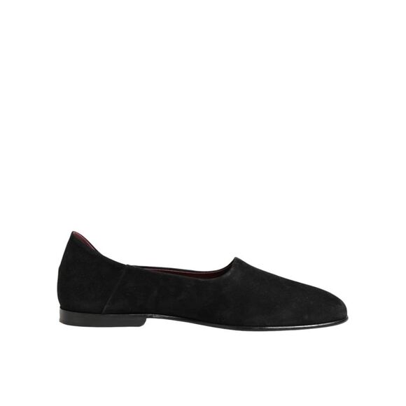 Dolce & Gabbana Black Leather Suede Slip On Loafers Dress Men's Shoes